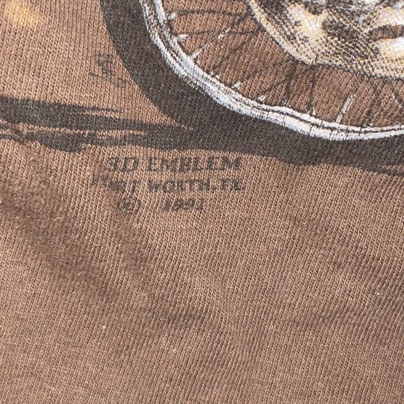 Vintage 90s 1991 3D Emblem Harley Davidson Motorcycle T-shirt Size Medium - Picture 9 of 9